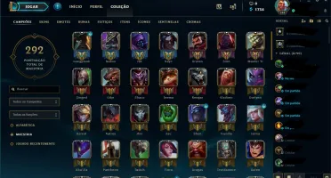 CONTA LOL COM 95 SKINS E VARIOS CAMPEÕES