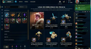 CONTA LOL COM 95 SKINS E VARIOS CAMPEÕES