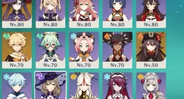 Xiao,venti,mona,hutao e keqing 4 armas 5 star