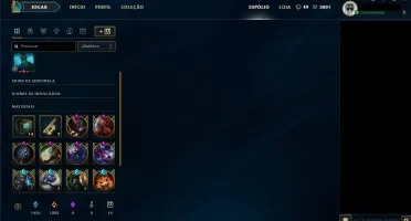 CONTA PLATINA 5, TODOS CHAMP, 100 SKINS, 15 PAGINA DE RUNA.