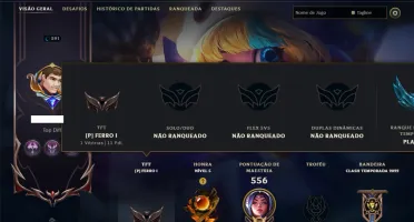 Unranked com TODOS os Champs e 156 Skins +1 Prestigio