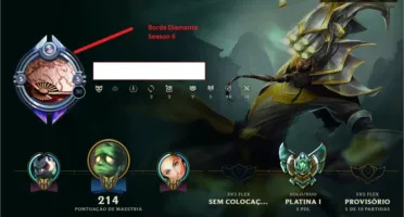 Conta League of Legends Platina 1 com mmr diamond V