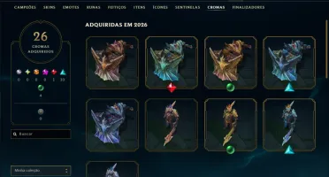 Esmeralda 3 com TODOS os Champs e 34 Skins ( SUP / JG )