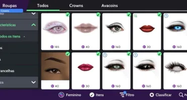 Conta Rica De Avakin Life Unisex Com Varios Itens Em Crowns