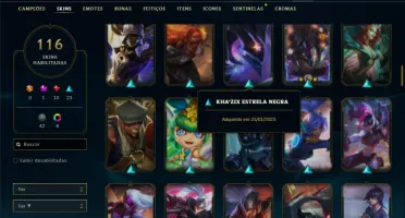 Conta Unranked com 145 Champs e 116 Skins + 1 Prestigo GAREN