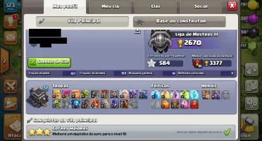 clash of clans Cv 9 6k em gemas.