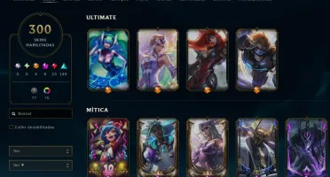 Conta Lol Lvl 428 - 300 Skins E Platina Ii, Passe Ativo, 8 M