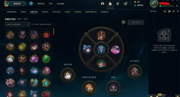Conta nivel 264- 239 skins 4 miticas