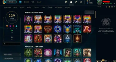 Conta nivel 264- 239 skins 4 miticas
