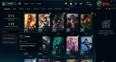 Conta nivel 264- 239 skins 4 miticas