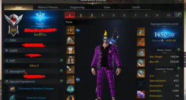 vendo conta lost ark sa ( servidor kAZEROS) main paladino