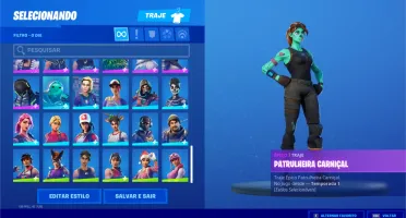 Conta fortnite PC s6 a s10 full, skins raras e Salve o Mundo