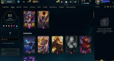 Conta ferro de 2013 - todos os campeões - 85 skins