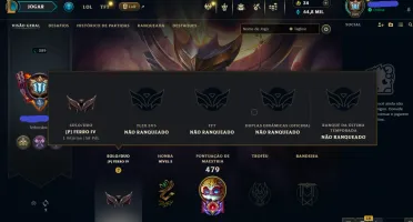 Conta ferro de 2013 - todos os campeões - 85 skins