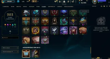 Conta ferro de 2013 - todos os campeões - 85 skins