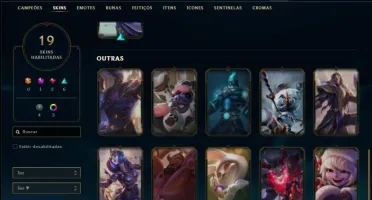 Conta unranked ex plat com 46 champs e 19 skins +27 Espolios