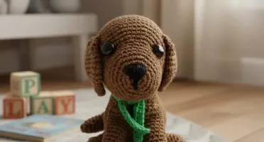 Cachorrinho Marrom em Amigurumi