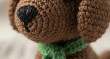 Cachorrinho Marrom em Amigurumi