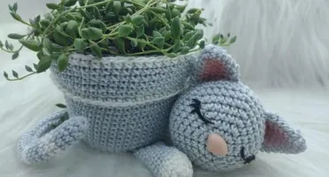 Cachepô Em Crochê Para Suculentas