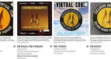 Conta Roblox Com Golden Horns Of Pwnage Celebrity Series 8