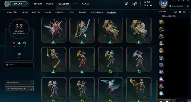 PLAT3 LVL232 SKINS155 FALTANDO 6 CHAMPS