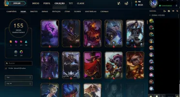 PLAT3 LVL232 SKINS155 FALTANDO 6 CHAMPS