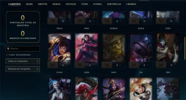 Conta ferro 4 com 25 skins e 49 champs