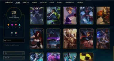 Conta ferro 4 com 25 skins e 49 champs