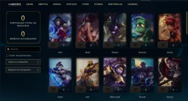Conta ferro 4 com 25 skins e 49 champs