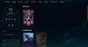 Conta ferro 4 com 25 skins e 49 champs