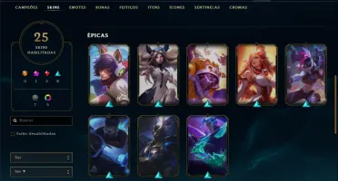Conta ferro 4 com 25 skins e 49 champs