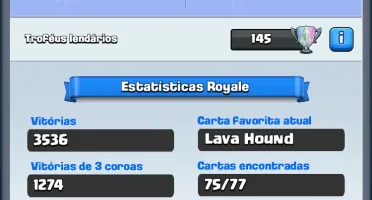 Clash Royale lvl 12. 880 Gemas. Record 4800. C troca de nick