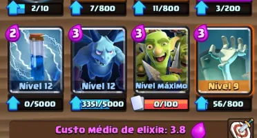 Clash Royale lvl 12. 880 Gemas. Record 4800. C troca de nick