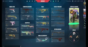 conta valorant ** FA ** com skins e primeiro passe completo
