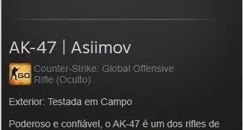 SKIN CSGO Ak-47 Asiimov FT