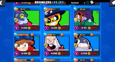 Conta Brawl stars 49 Brawl, muitas skins.