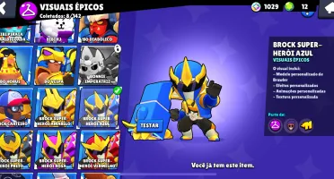 Conta Brawl stars 49 Brawl, muitas skins.