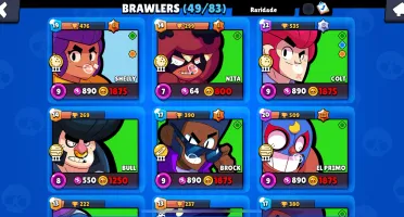 Conta Brawl stars 49 Brawl, muitas skins.