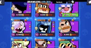 Conta Brawl stars 49 Brawl, muitas skins.
