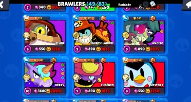Conta Brawl stars 49 Brawl, muitas skins.
