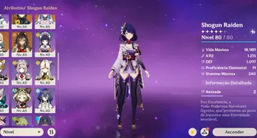 Conta Genshin Iniciante Com Columbina + Raiden + Navia