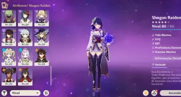 Conta Genshin Iniciante Com Columbina + Raiden + Navia