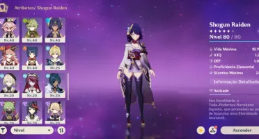 Conta Genshin Iniciante Com Columbina + Raiden + Navia