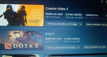 Conta steam com mais de 25k de horas jogados
