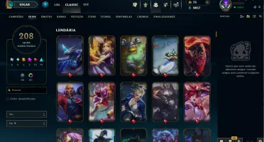SEM ELO - lv 369 e todos os Champs e 208 Skins (JG / MID)