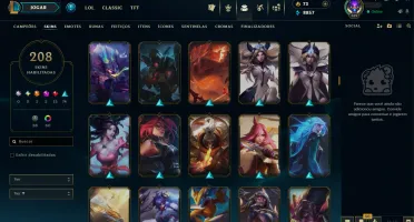 SEM ELO - lv 369 e todos os Champs e 208 Skins (JG / MID)