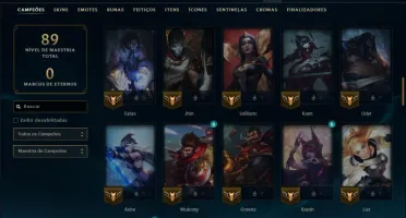 Diamante 2 com 85 Champs e 11 Skins +2k de RP