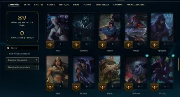 Diamante 2 com 85 Champs e 11 Skins +2k de RP