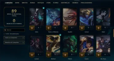 Diamante 2 com 85 Champs e 11 Skins +2k de RP