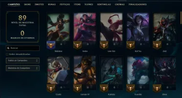 Diamante 2 com 85 Champs e 11 Skins +2k de RP